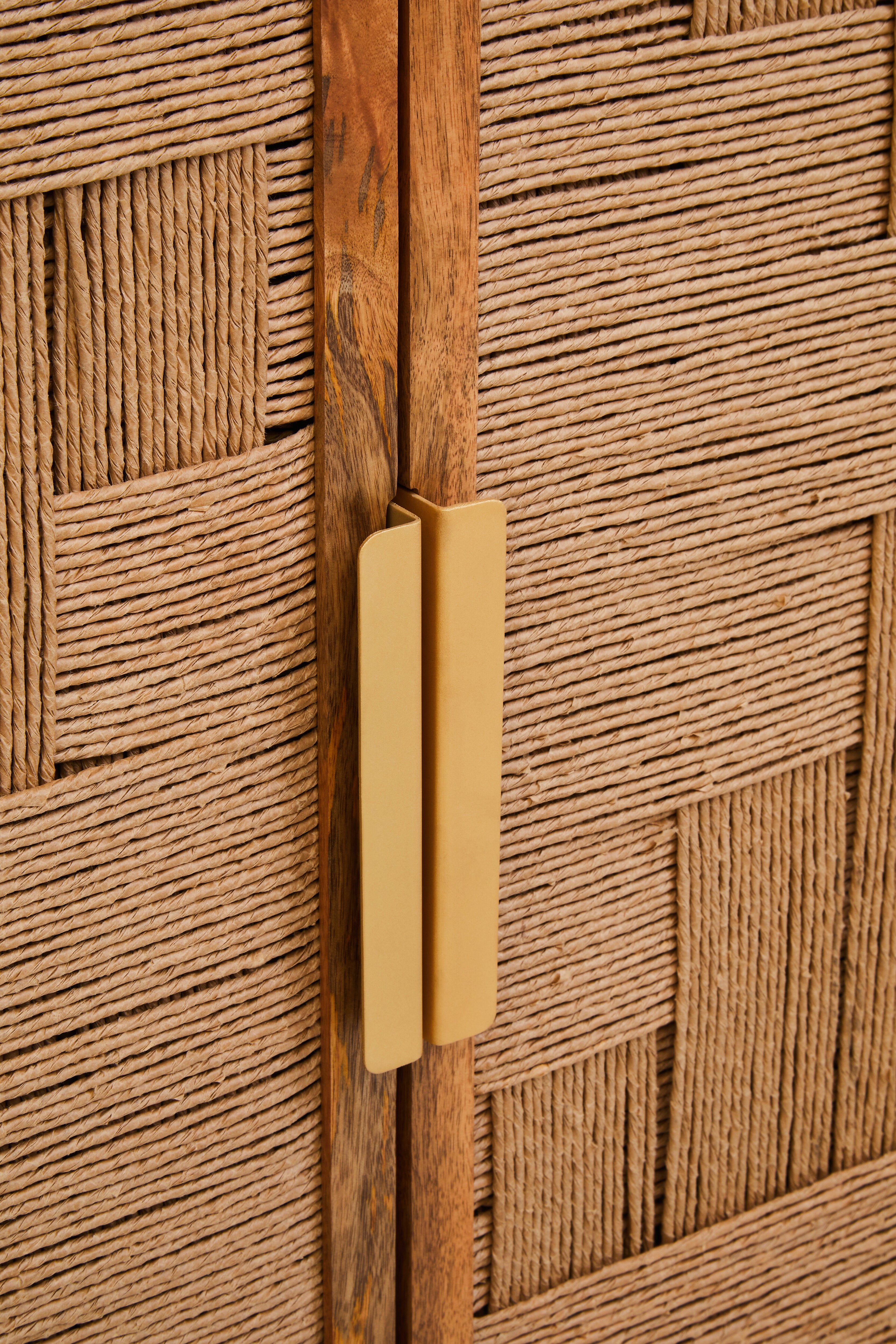 Santana Natural Mango Wood & Rope Detail Sideboard